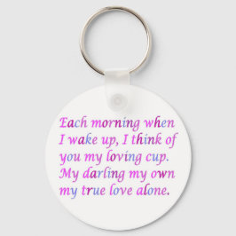 Romantisch gedicht voor je ware liefde gemengde kl sleutelhanger