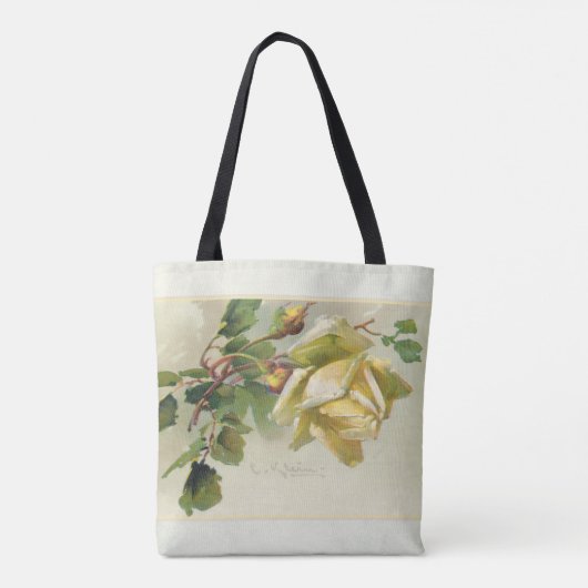 Romantisch Geel  Rozen Tote Bag (Achterkant)