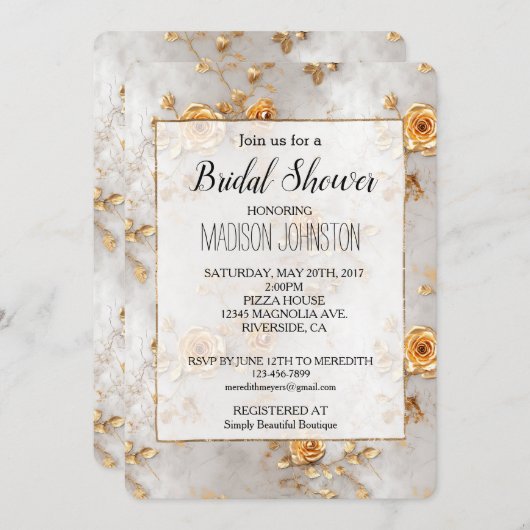 Romantisch geel rozen Vrijgezellenfeest Kaart (Voorkant / Achterkant)