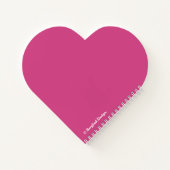 Romantisch gelukkig Valentijn roze roos liefdesdag Notitieboek (Achterkant)