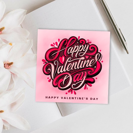 Romantisch gelukkige Valentijnsdag op maat Kaart