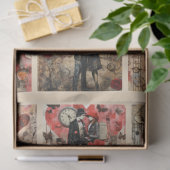 Romantisch Gemengde Media Achtergrond Koppel Valen Tissuepapier (Geschenk)