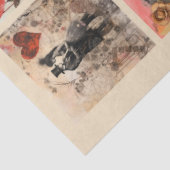 Romantisch Gemengde Media Achtergrond Koppel Valen Tissuepapier (Detail)