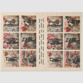 Romantisch Gemengde Media Achtergrond Koppel Valen Tissuepapier