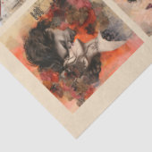 Romantisch Gemengde Media Achtergrond Koppel Valen Tissuepapier (Detail)