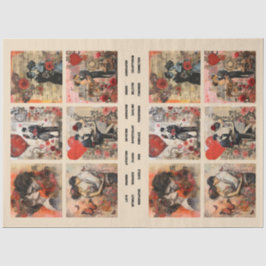 Romantisch Gemengde Media Achtergrond Koppel Valen Tissuepapier