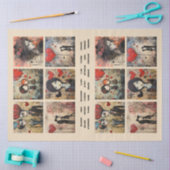 Romantisch Gemengde Media Achtergrond Koppel Valen Tissuepapier (Craft)