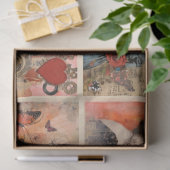 Romantisch Gemengde Media Achtergrond Koppel Valen Tissuepapier (Geschenk)