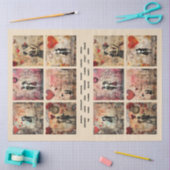 Romantisch Gemengde Media Achtergrond Koppel Valen Tissuepapier (Craft)