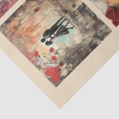 Romantisch Gemengde Media Achtergrond Koppel Valen Tissuepapier (Detail)