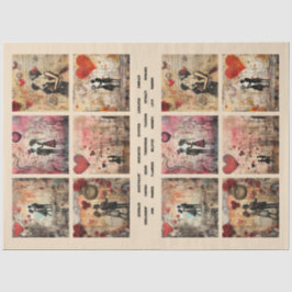 Romantisch Gemengde Media Achtergrond Koppel Valen Tissuepapier