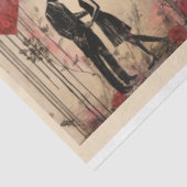 Romantisch Gemengde Media Achtergrond Koppel Valen Tissuepapier (Detail)