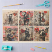 Romantisch Gemengde Media Achtergrond Paar Valenti Tissuepapier (Craft)