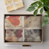 Romantisch Gemengde Media Achtergrond Paar Valenti Tissuepapier (Geschenk)