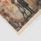 Romantisch Gemengde Media Achtergrond Paar Valenti Tissuepapier (Detail)