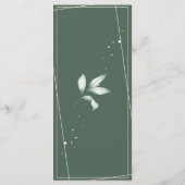 Romantisch Gentle Groen Bladeren Bruiloft Diner Me Menu (Achterkant)