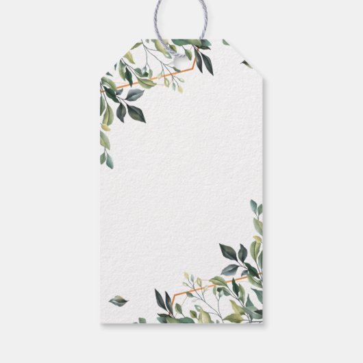 Romantisch geometrisch frame bedanklabel cadeaulabel (Achterkant)