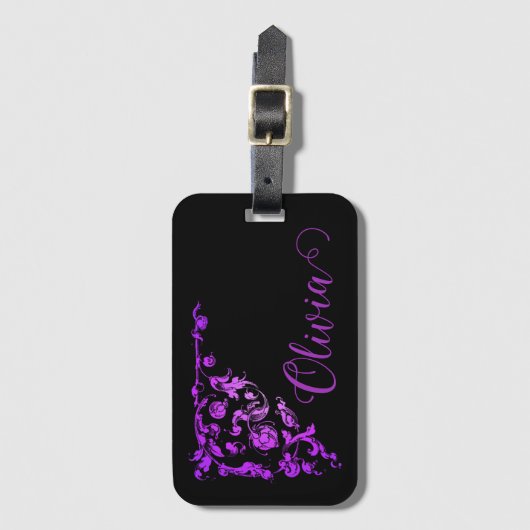 Romantisch,  gepersonaliseerd bagagelabel (Voorkant (verticaal))