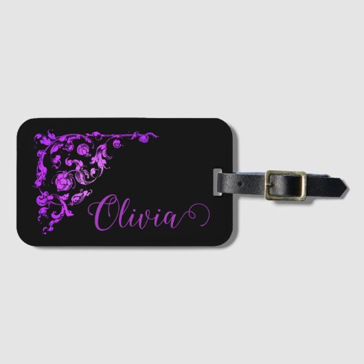 Romantisch,  gepersonaliseerd bagagelabel (Voorkant (horizontaal))