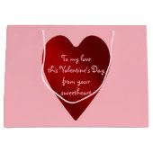 Romantisch gepersonaliseerd hart large cadeautasje (Voorkant)