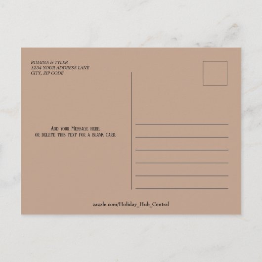 Romantisch gepersonaliseerd | Hartvormig LOVE Desi Briefkaart (Achterkant)