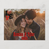 Romantisch gepersonaliseerd | Hartvormig LOVE Desi Briefkaart (Voorkant)