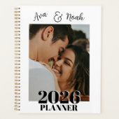 Romantisch gepersonaliseerd koppel foto 2026 cadea planner (Voorkant)