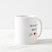 Romantisch gepersonaliseerd relatiegeschenk koffiemok (Voorkant rechts)
