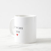 Romantisch gepersonaliseerd relatiegeschenk koffiemok (Voorkant links)