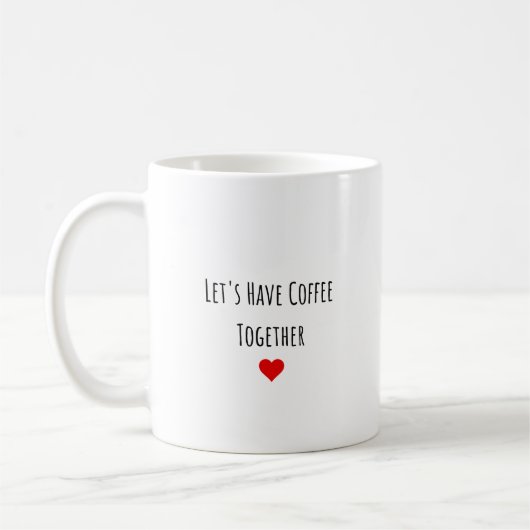 Romantisch gepersonaliseerd relatiegeschenk koffiemok (Links)