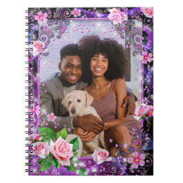 Romantisch gepersonaliseerd spiraalnotitieboek notitieboek