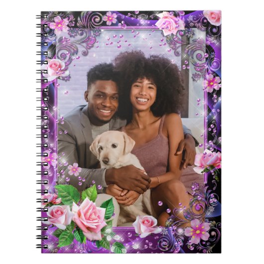 Romantisch gepersonaliseerd spiraalnotitieboek notitieboek (Voorkant)