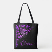 Romantisch, gepersonaliseerd tote bag (Achterkant)