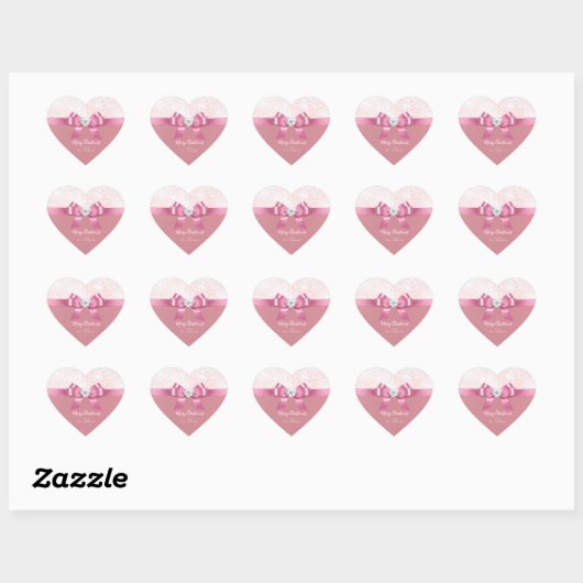 Romantisch Gepersonaliseerde Hart Sneeuwvlok Xmas  Hart Sticker (Vel)