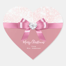 Romantisch Gepersonaliseerde Hart Sneeuwvlok Xmas 