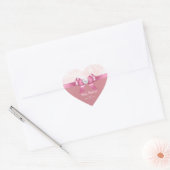 Romantisch Gepersonaliseerde Hart Sneeuwvlok Xmas  Sticker (Envelop)