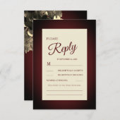 Romantisch gepolijste Russet Wedding Response Kaar RSVP Kaartje (Voorkant / Achterkant)