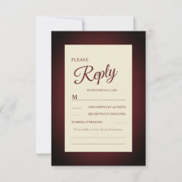 Romantisch gepolijste Russet Wedding Response Kaar RSVP Kaartje