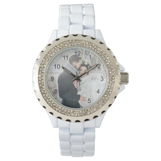 Romantisch geschenk | Uw persoonlijke foto met cij Horloge (Voorkant)