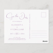 Romantisch geschetste boog | Lila De datum opslaan Briefkaart (Achterkant)