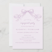 Romantisch geschetste boog | Lila engagementsparti Kaart (Voorkant)