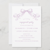 Romantisch geschetste boog | Lila engagementsparti Kaart (Voorkant)