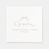 Romantisch geschetste boog | Lila is ze aan het kn Servet (Voorkant)