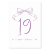 Romantisch geschetste boog | Lila Kaart voor tabel (Voorkant)