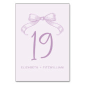 Romantisch geschetste boog | Lila Kaart voor tabel (Voorkant)