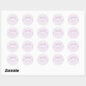 Romantisch geschetste boog | Lila Ronde Sticker (Vel)