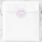 Romantisch geschetste boog | Lila Ronde Sticker (Tas)