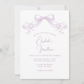 Romantisch geschetste boog | Lila voor- en achterb Kaart (Voorkant)