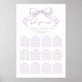 Romantisch geschetste boog | Lila Zitplaatskaart P Poster (Voorkant)