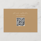 Romantisch geschilderd Floral Cream bruiloft Informatiekaartje (Achterkant)